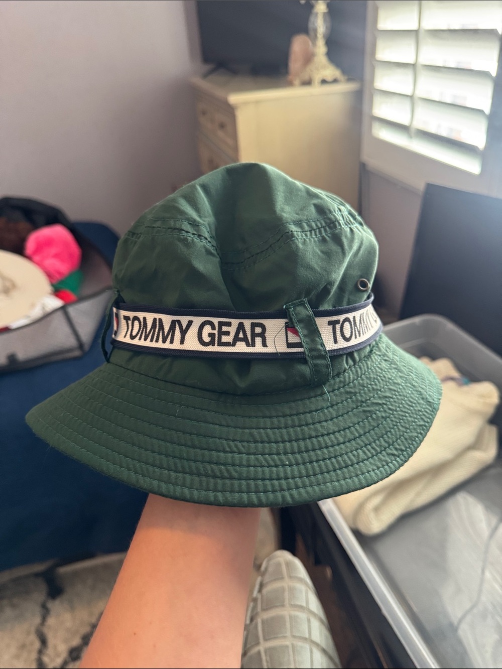 Tommy Hilfiger Green Tommy Gear Bucket Hat